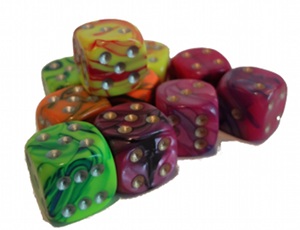 Crystal Caste Toxic line of D6s
