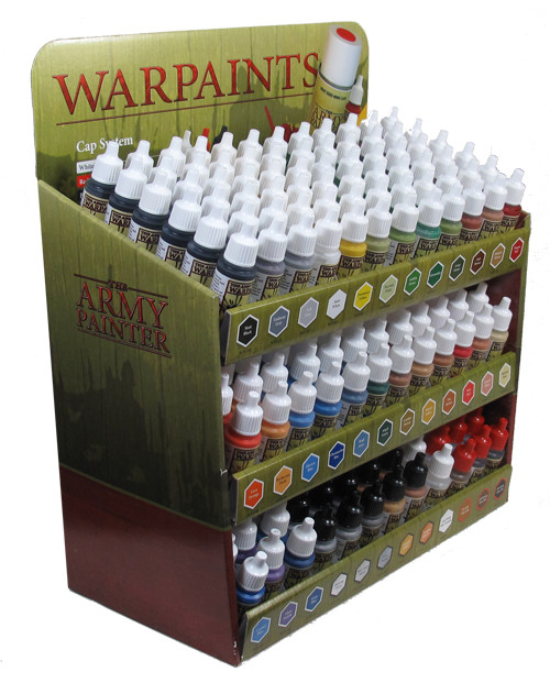 Army Painter Display with 36 Warpaints.