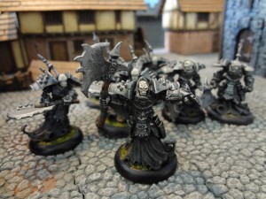 Undead warrior miniatures for Warmachine, the Bane Thralls