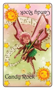 Guitar-jamming Candy Rock fairy from Goblins Drool, Fairies Rule