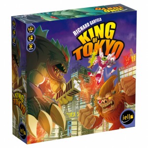 Kaiju monsters battle over metropolitan Tokyo on the cover of King of Tokyo