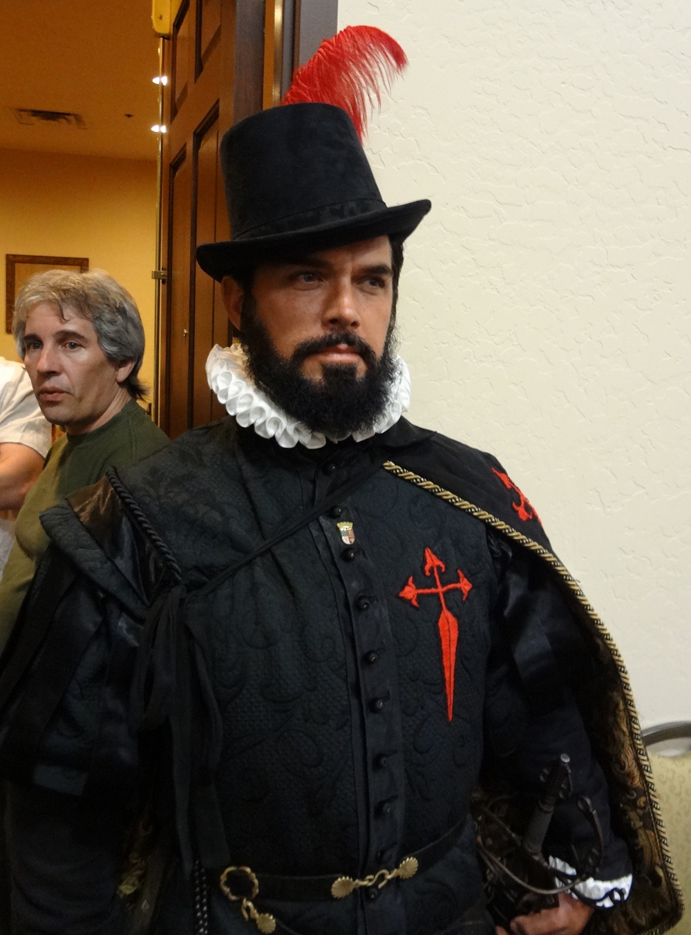 Re-enactor Chad Light at Combat Con in Las Vegas in Fancy Dress