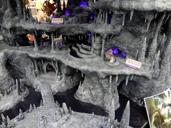 Miniature underground cavern for the Underdark in 28mm at the Gale Force 9 Booth at Gen Con
