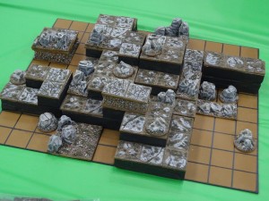 Gridded Game Board for Collision Miniature Board Game at Gen Con 2012