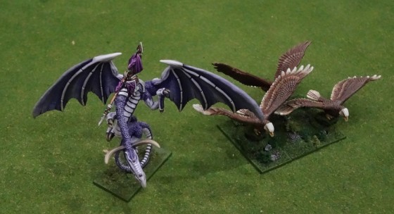 Warmaster-scale Dragon and Eagles for High Elves army at Gen Con