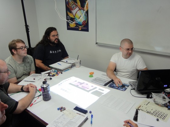 Pathfinder Society Players and GM Use MapTool Software to Represent Characters at Vegas Games Day