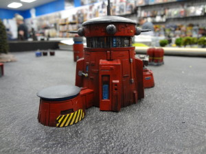 Red Resin Outpost Building in 10mm scale from Dream Pod 9